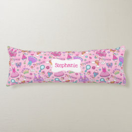Rosa Princess Cotton Body Pillow ( 20 x 54 tum) Kroppskudde