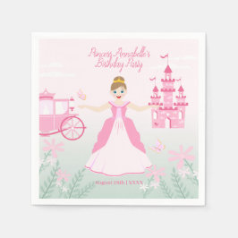 Rosa Princess Fantasy Födelsedagsfest Pappersservett