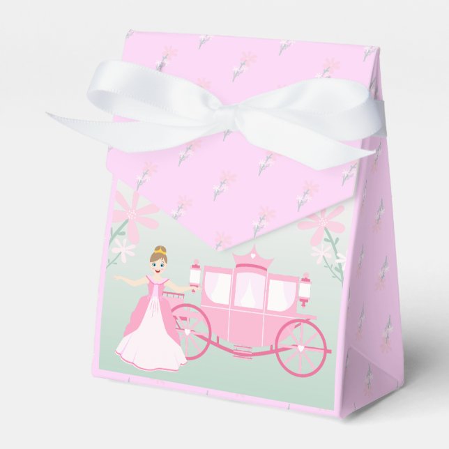 Rosa Princess Fantasy Födelsedagsfest Presentaskar (Framsidan Sidan)