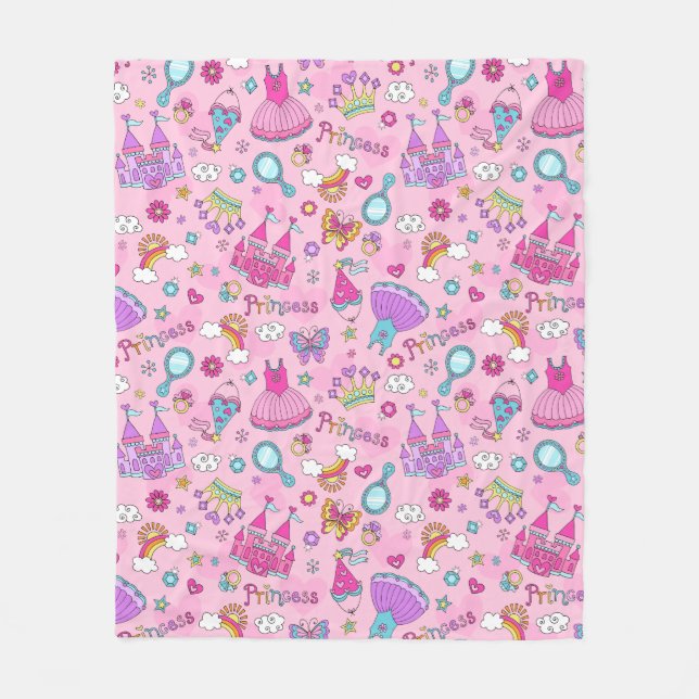 Rosa Princess Fleece Blanket, Medium (Framsidan)