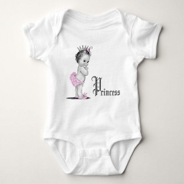 Rosa Princess Flicka Shirts T Shirt (Framsida)