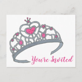 Rosa Princess Födelsedagsfest inbjudan