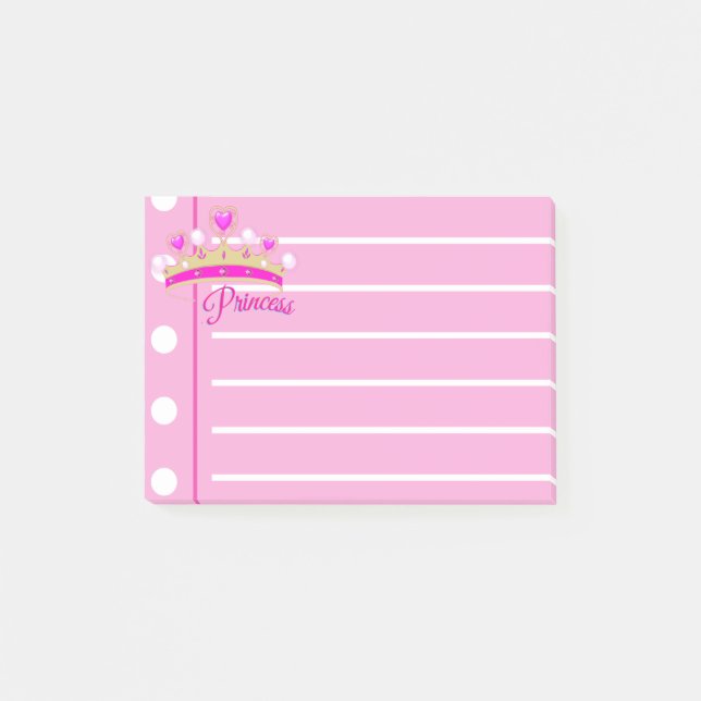 Rosa Princess fodrad Post-it Block (Framsida)