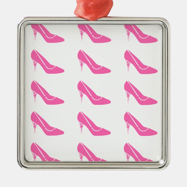 Rosa Princess High Heel Shoes jul Ornament (Framsidan)