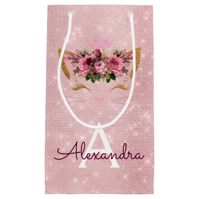 Rosa Princess Kitten Ro Guld  Rosa Glitter (Framsidan)