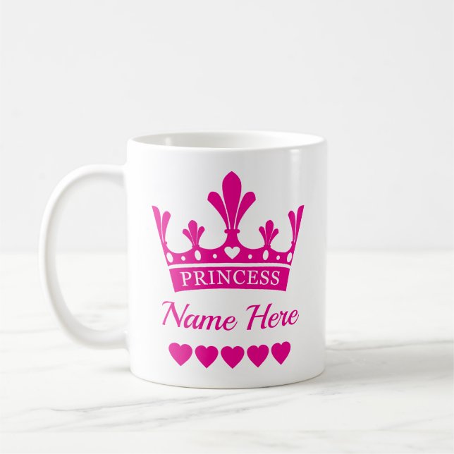 Rosa Princess Krona - Kinda Girl Kaffemugg (Vänster)
