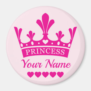 Rosa Princess Krona Magnet