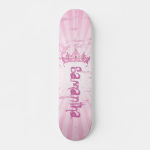 Rosa Princess Kröna Tiara Komp Skateboard