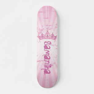 Rosa Princess Krona Tiara Mini Skateboard