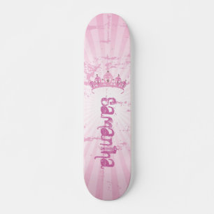 Rosa Princess Krona Tiara Old school Skateboard Bräda 20 Cm