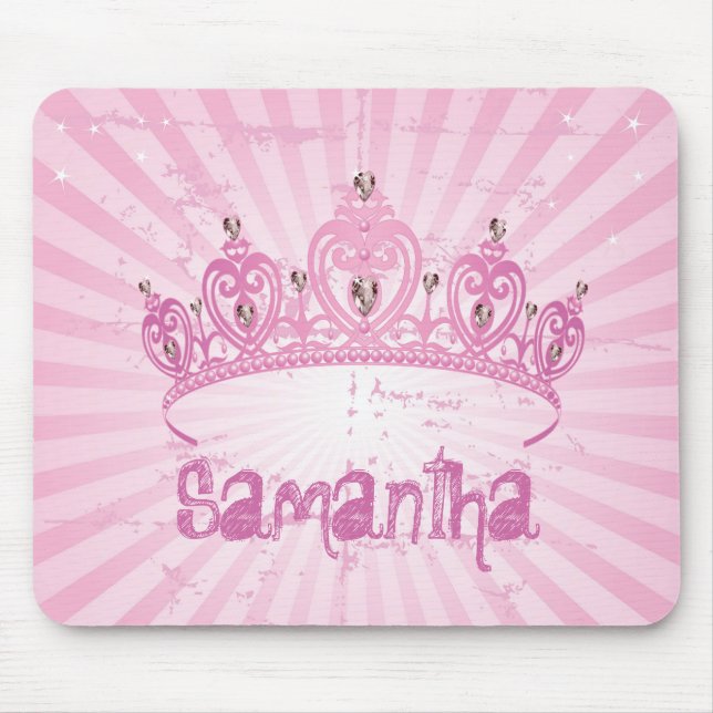 Rosa Princess Kröna Tiara Personifiera Mousepad Musmatta (Framsidan)