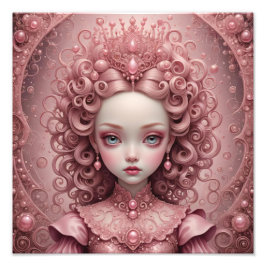 Rosa Princess Mark Ryden Stil Art Poster Skriv ut