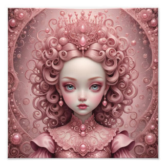 Rosa Princess Mark Ryden Stil Art Poster Skriv ut