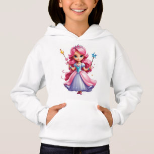 Rosa Princess med Magic Trollspö och Tiara T Shirt