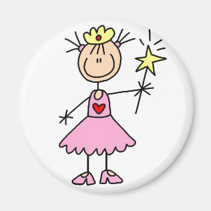 Rosa Princess Med Trollspö Magnet