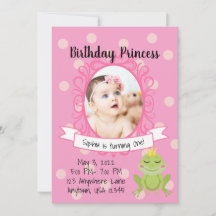 Rosa Princess Party-inbjudan 