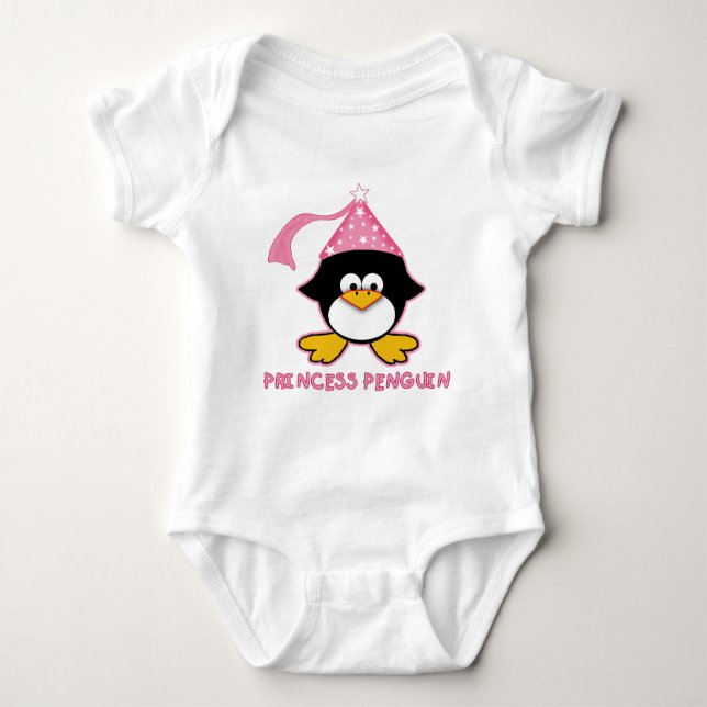 Rosa Princess Penguin T-shirt (Framsida)