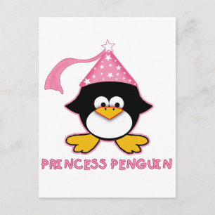 Rosa Princess Penguin Vykort
