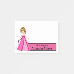 Rosa Princess Personlig Post-it Block