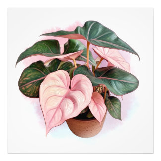 Rosa Princess Philodenron i Pot Fototryck