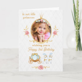 Rosa Princess Photo Birthday Greeting Card Kort