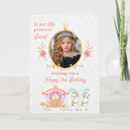 Rosa Princess Photo Birthday Greeting Card Kort