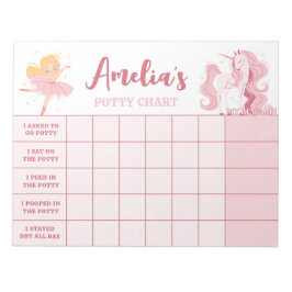 Rosa Princess Potty Personlig Namn Aktiviteter Anteckningsblock