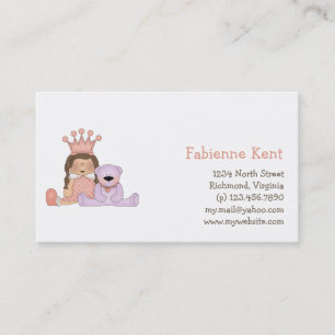 Rosa Princess ·, Princess & nalle Visitkort