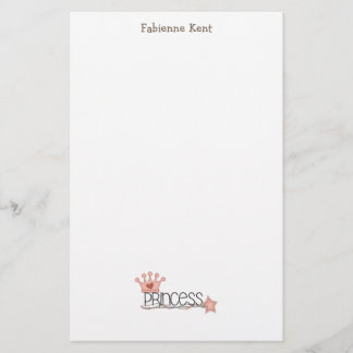 Rosa Princess ·, Princess Wordart Brevpapper