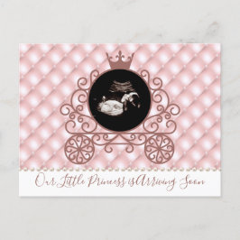 Rosa Princess Sonogram Gravid Announcement Helg Vykort