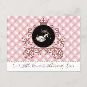 Rosa Princess Sonogram Gravid Announcement  Helg Vykort