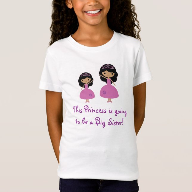 Rosa Princess storasyster - mörk flår T Shirt (Framsida)