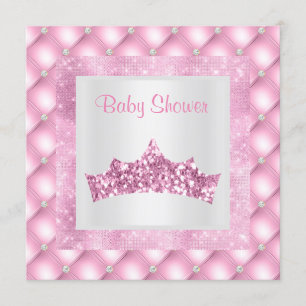 rosa princess Tembabydusch diamonds tiara Inbjudningar