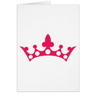Rosa Princess Tiara Hälsningskort