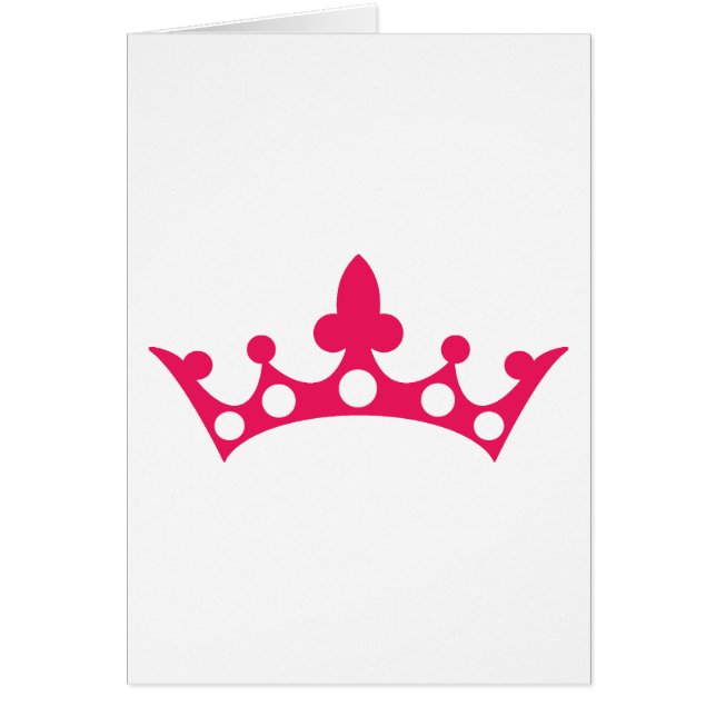 Rosa Princess Tiara Hälsningskort (Framsidan)
