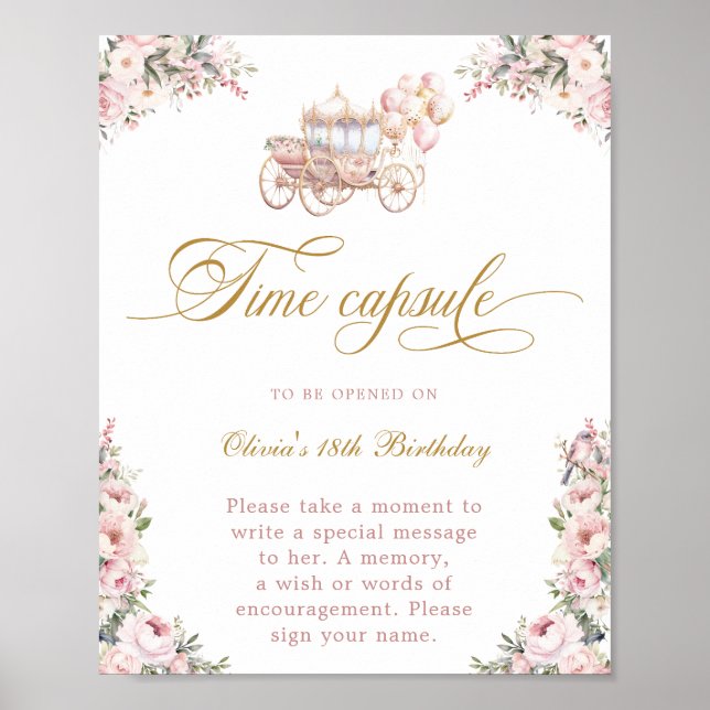  Rosa Princess Time Capsule Birthday Poster (Framsidan)