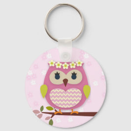 Rosa Princess Uggla 02 Keychain Nyckelring