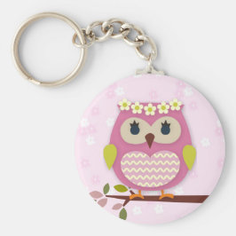 Rosa Princess Uggla 02 Keychain Nyckelring