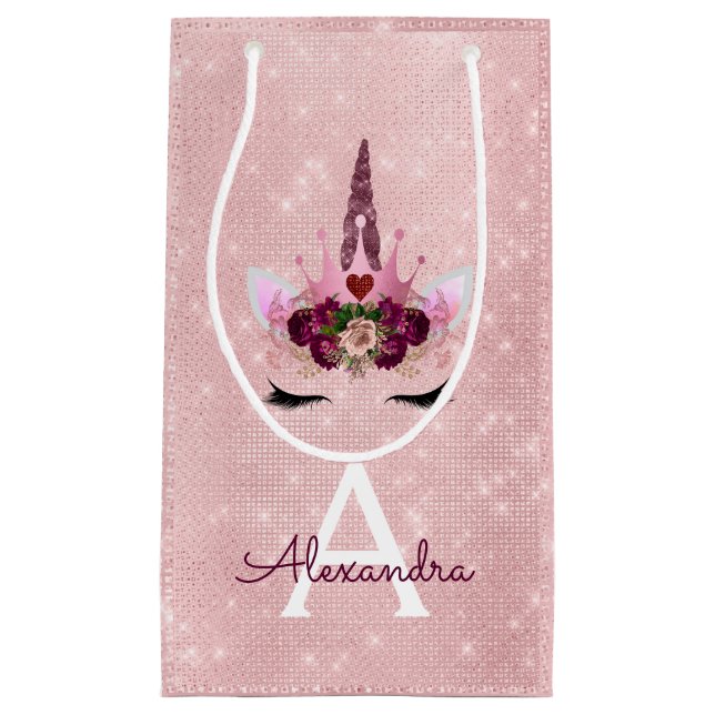 Rosa Princess Unicorn Ro Guld  Rosa Glitter (Framsidan)