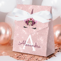Rosa Princess Unicorn Ro Guld Rosa Glitter