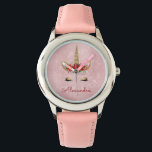 Rosa Princess Unicorn Ro Guld Rosa jul Armbandsur<br><div class="desc">Rosan Princess Unicorn Julfaux-Gnistran och Glitter Ro Guld  Rosa Watch är perfekt för Ro eller Guld  julgåva. Denna  Rosa Princess Unicorn Helgdag Watch är perfekt för en gigantisk Födelsedagsfest för  rosa. Den här klockan kan innehålla ditt namnteckning monogram namn.</div>