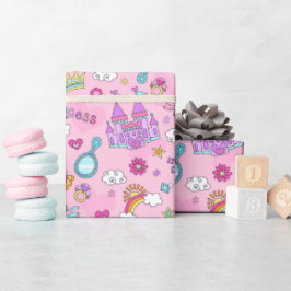 Rosa Princess Wrapping Papper, 30" x 6" Presentpapper