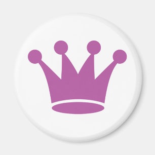 rosa princesskrona magnet