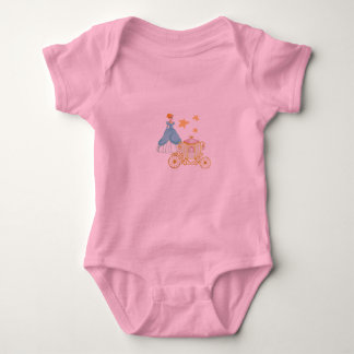 Rosa prinsessa baby bodysuit, söt blommig babyflic t shirt