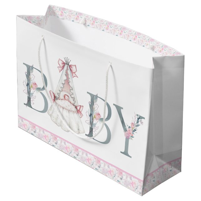 Rosa prinsessa baby shower babypresent (Baksidan Vinklad)