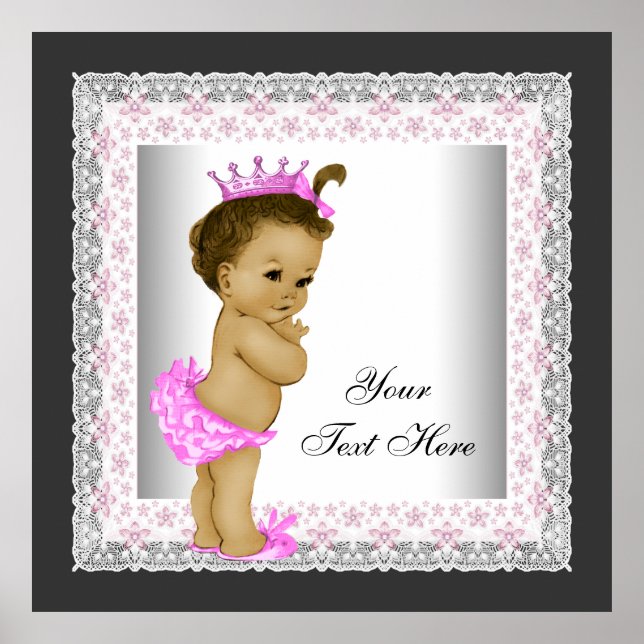 Rosa prinsessa för babyflicka poster (Framsidan)