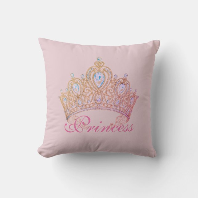 Rosa Prinsessa Kronkudde Kudde (Framsida)