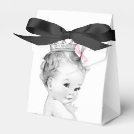 Rosa prinsessa presentlådor för baby shower