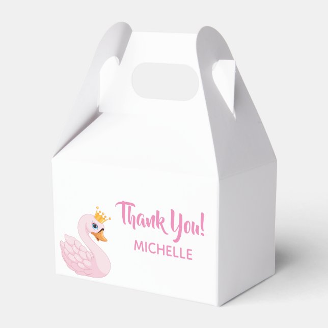 Rosa prinsessan svan, vit flicka presentaskar (Framsidan Sidan)