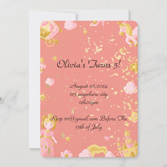 rosa prinsessans födelsedag spara datumet (Framsida)